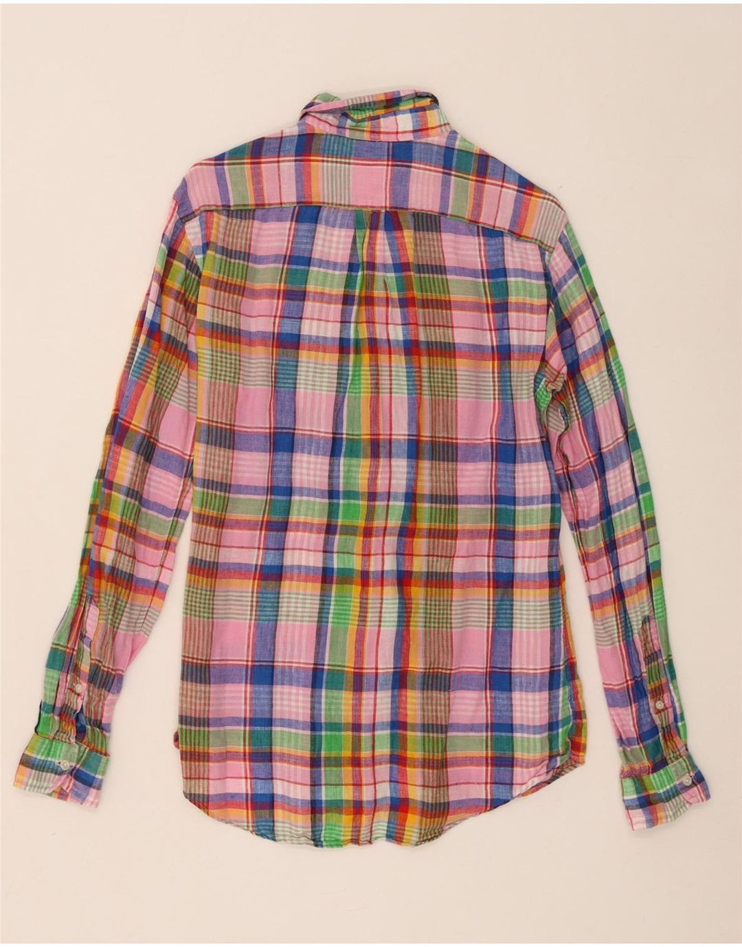 Polo Ralph Lauren Chemise sur mesure pour homme en lin à petits carreaux multicolores