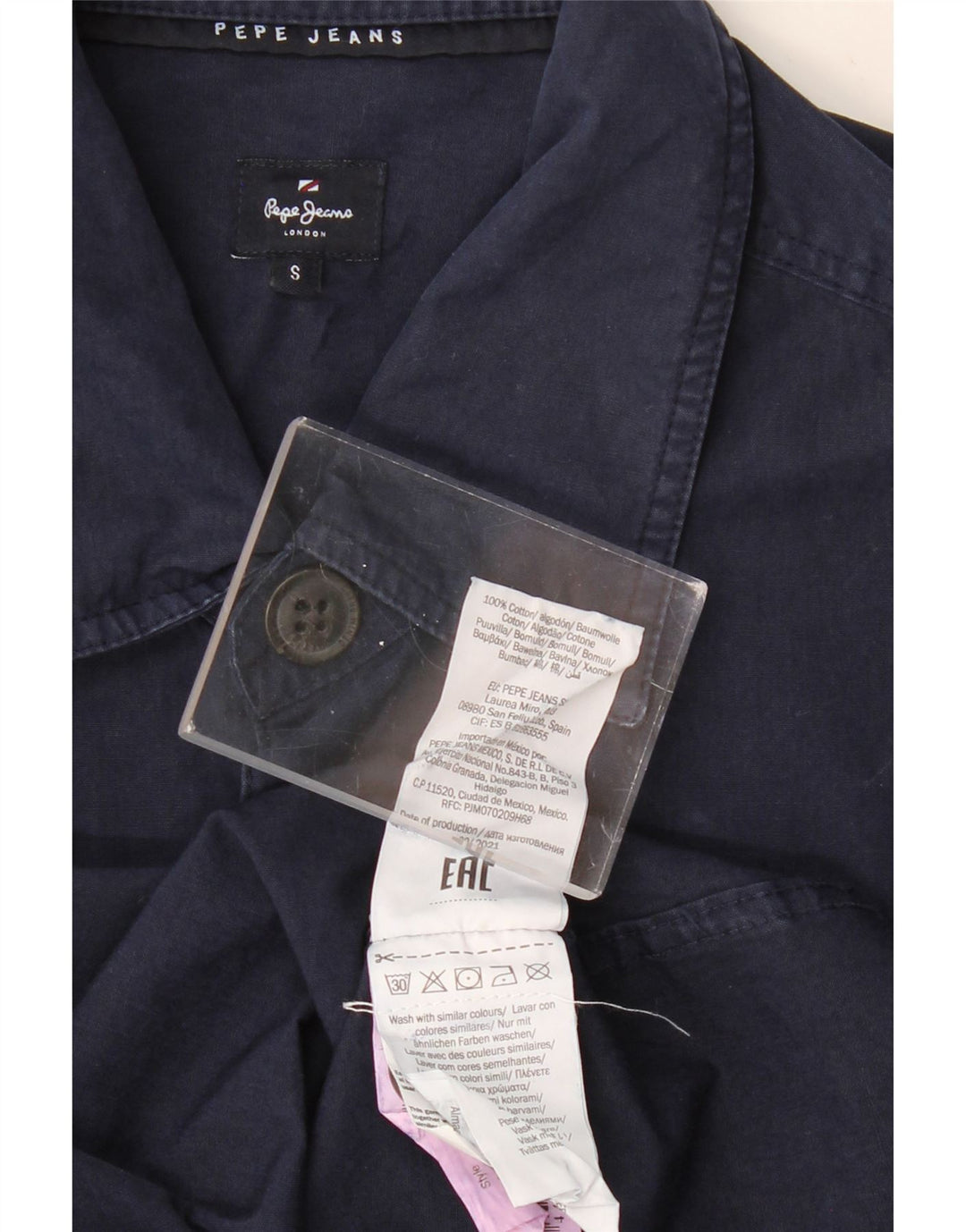 PEPE JEANS Chemise Graphique Homme Small Bleu Marine Coton