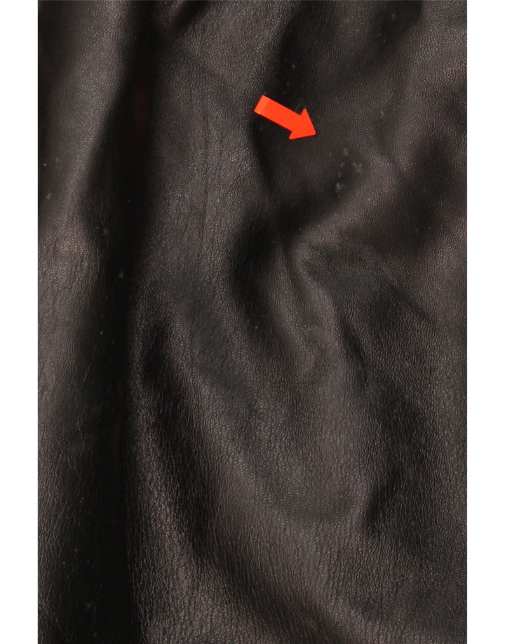 VINTAGE Mens Leather Coat UK 46 3XL Black Leather Vintage Vintage and Second-Hand Vintage from Messina Hembry 