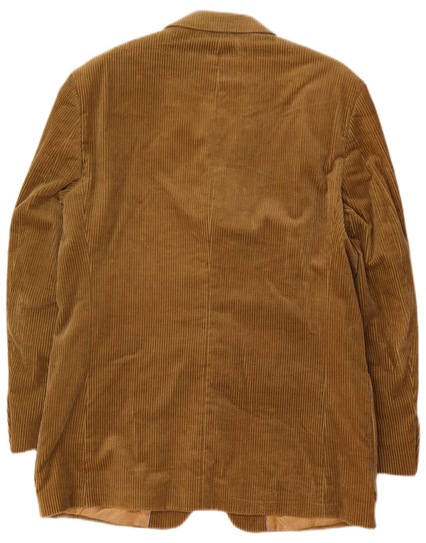 Douglas Veste blazer en velours côtelé à 3 boutons pour homme UK 40 Large Kaki Coton