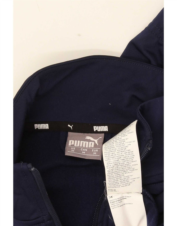 Puma Veste de Survêtement Homme Bleu Marine Moyen Polyester Colorblock