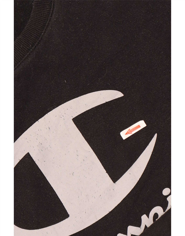 Champion Sweat-Shirt Graphique Homme Noir Moyen Coton