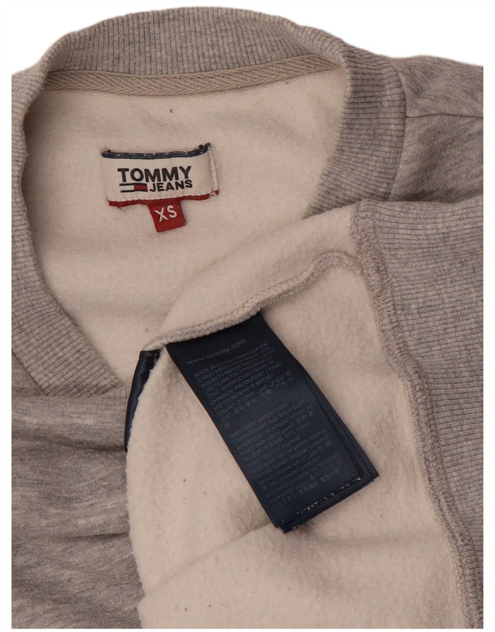 TOMMY HILFIGER Sweatshirt Jumper XS Gris Moucheté Coton Homme