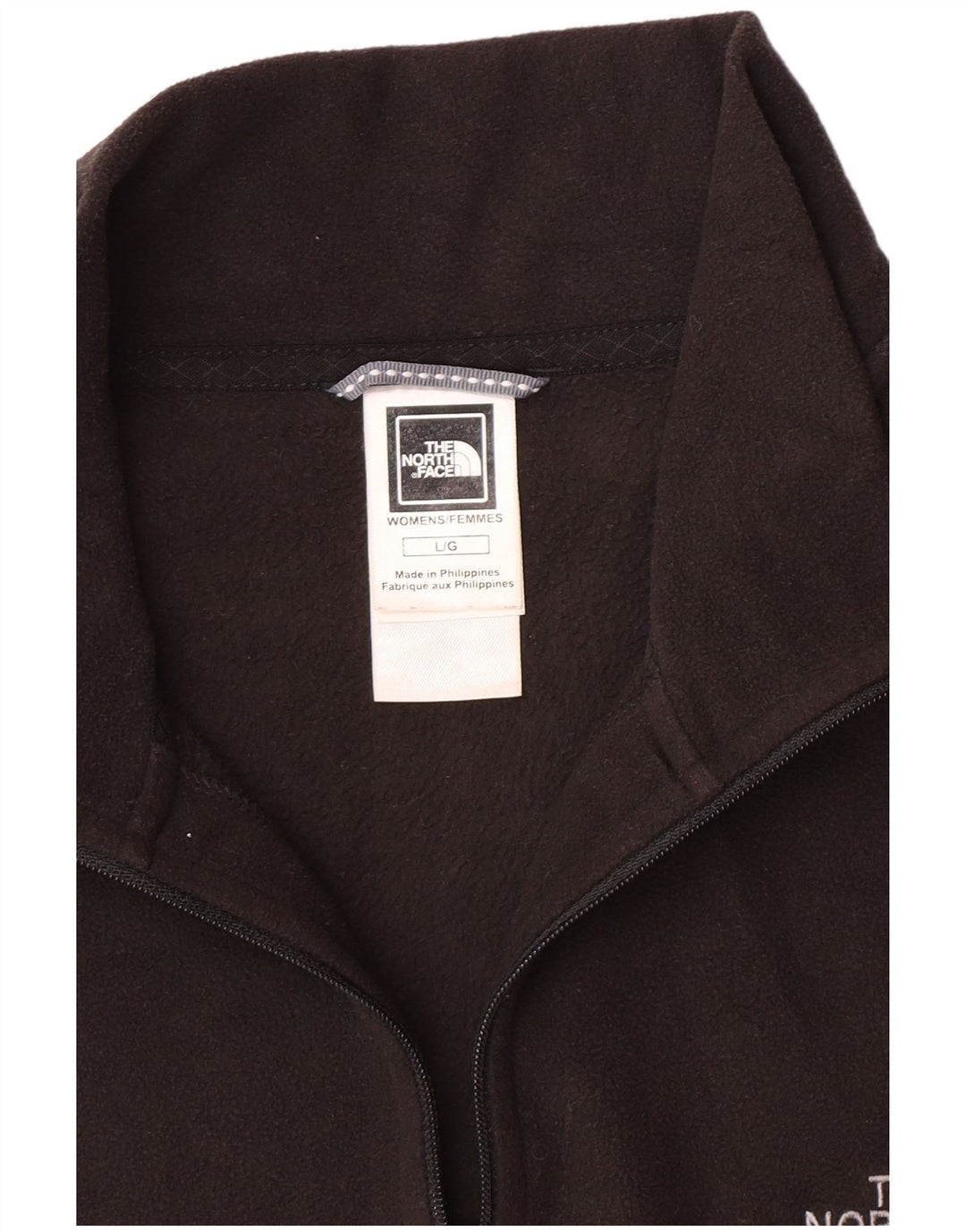 The North Face Pull polaire à col zippé pour femme UK 16 Large Noir Polyester