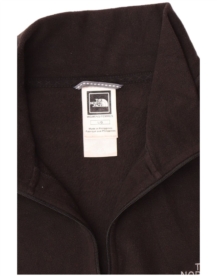 The North Face Pull polaire à col zippé pour femme UK 16 Large Noir Polyester