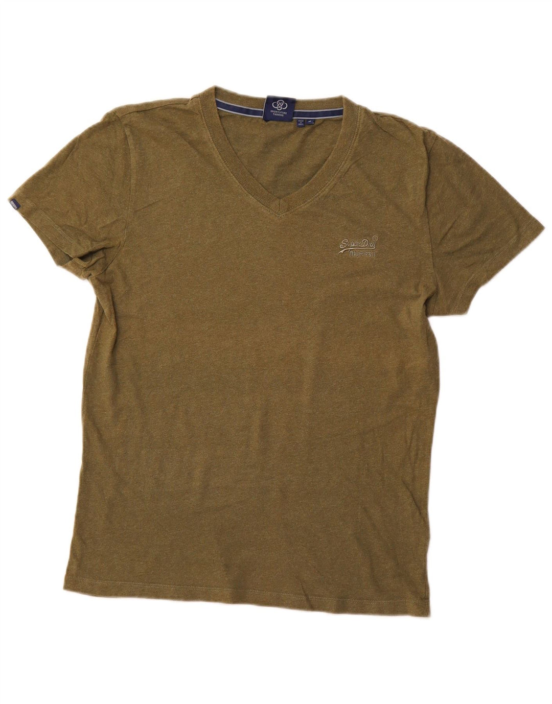 Superdry T-Shirt Homme Vert Moyen Coton