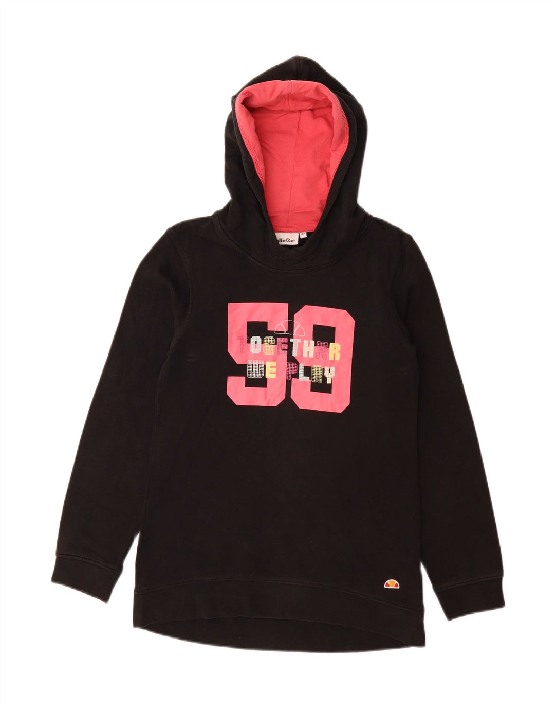 ELLESSE Pull à capuche graphique fille 13-14 ans Noir