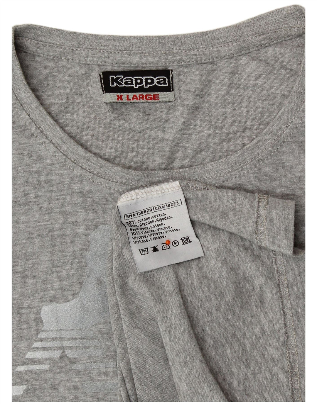 KAPPA T-Shirt Graphique Femme UK 18 XL Gris Coton