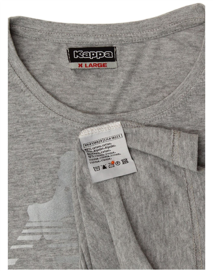 KAPPA T-Shirt Graphique Femme UK 18 XL Gris Coton