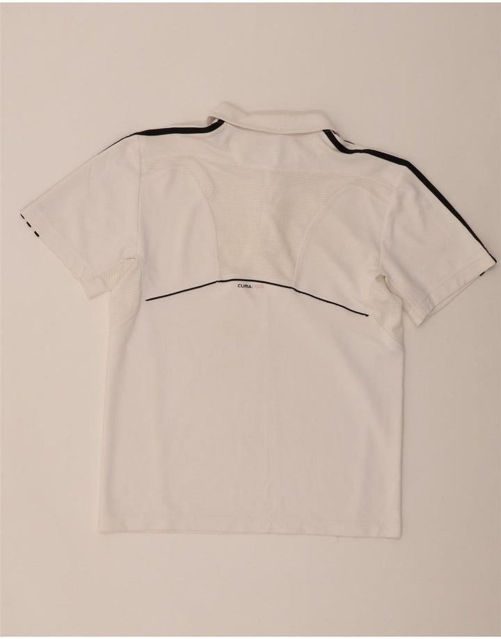 Adidas Hommes Climacool Polo Petit Blanc Polyester
