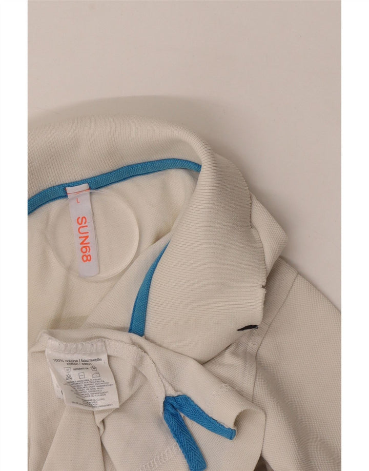 Sun68 Polo Homme Grand Blanc Coton