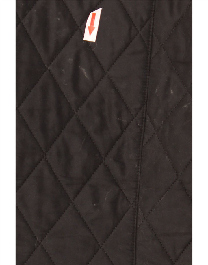 Barbour Veste matelassée militaire pour femme UK 14 Large Noir Polyester