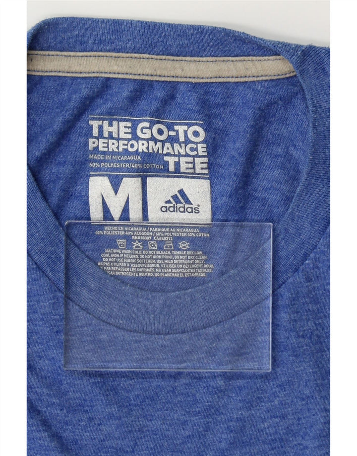 ADIDAS Mens T-Shirt Top Medium Blue Cotton Vintage Adidas and Second-Hand Adidas from Messina Hembry 