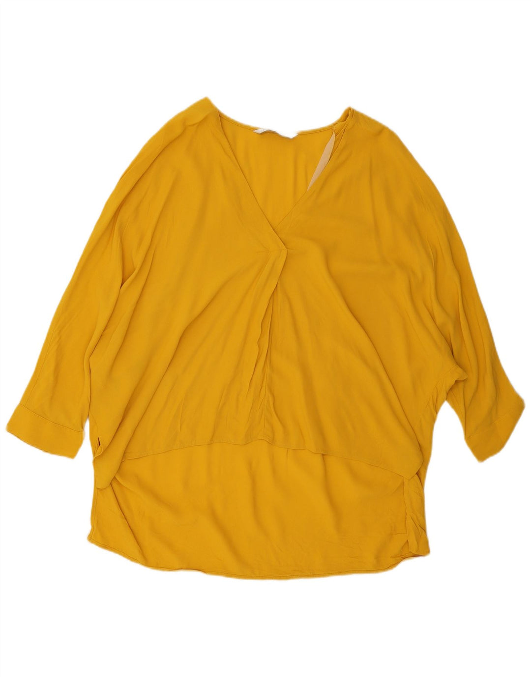 Zara Chemisier surdimensionné à manches 3/4 pour femme UK 14 Jaune moyen