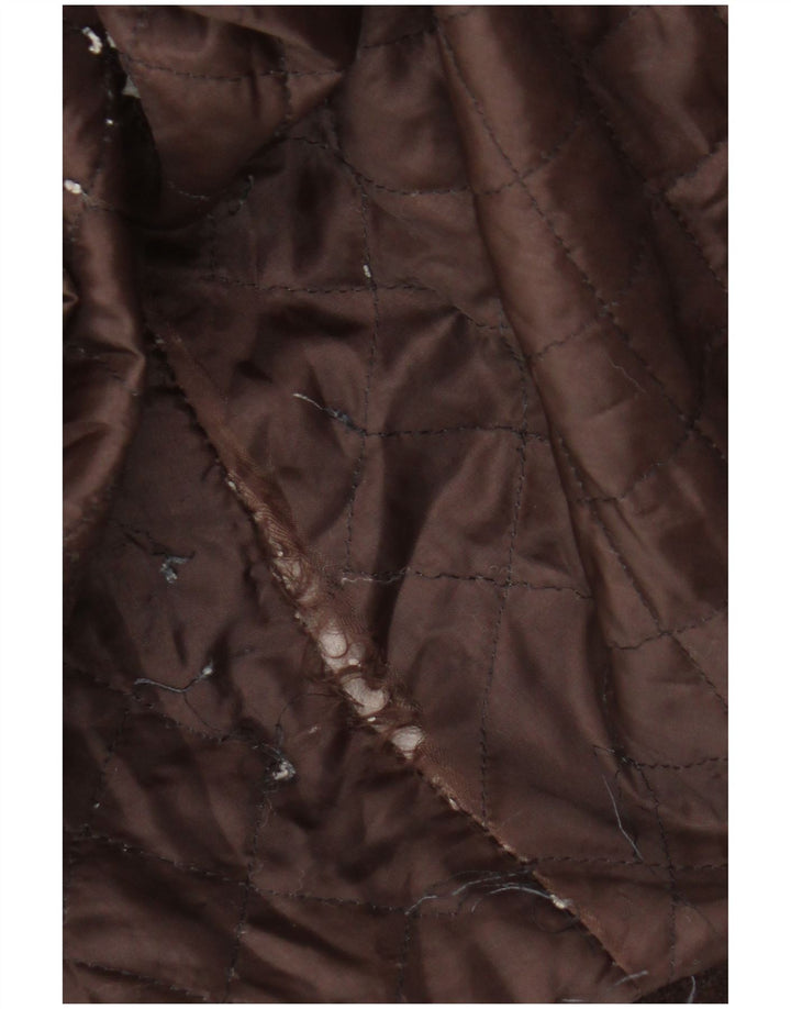 vintage Femmes Surdimensionné Suède Pardessus UK 20 2XL Marron