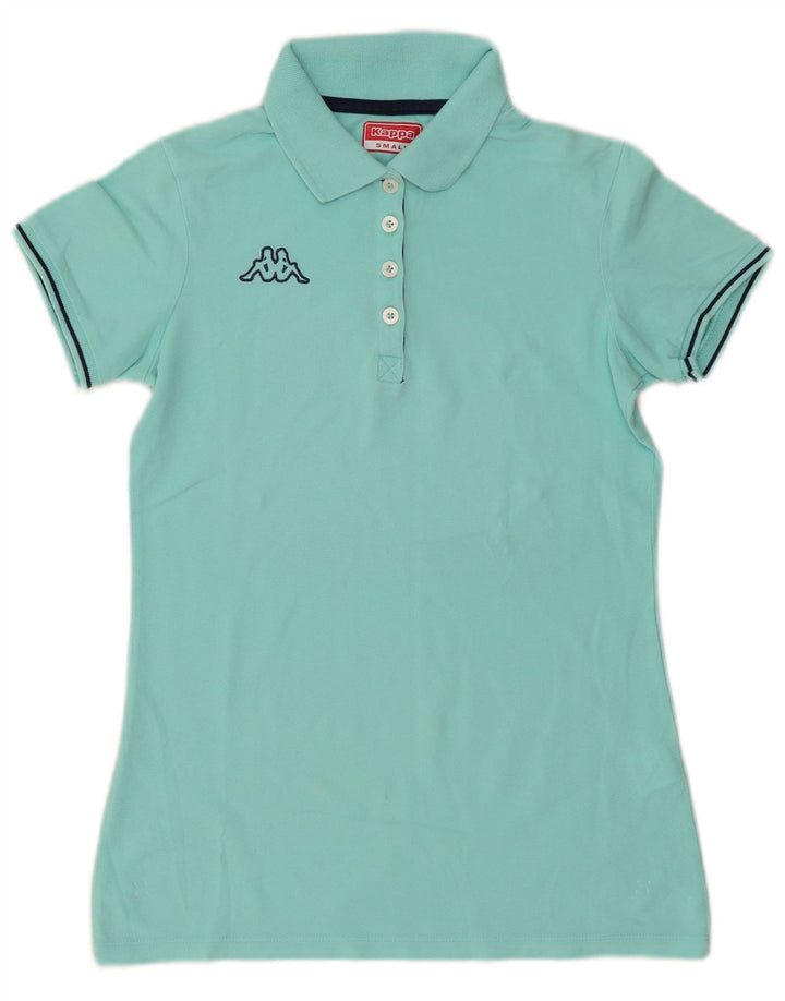 Kappa Polo Femme UK 10 Petit Coton Turquoise