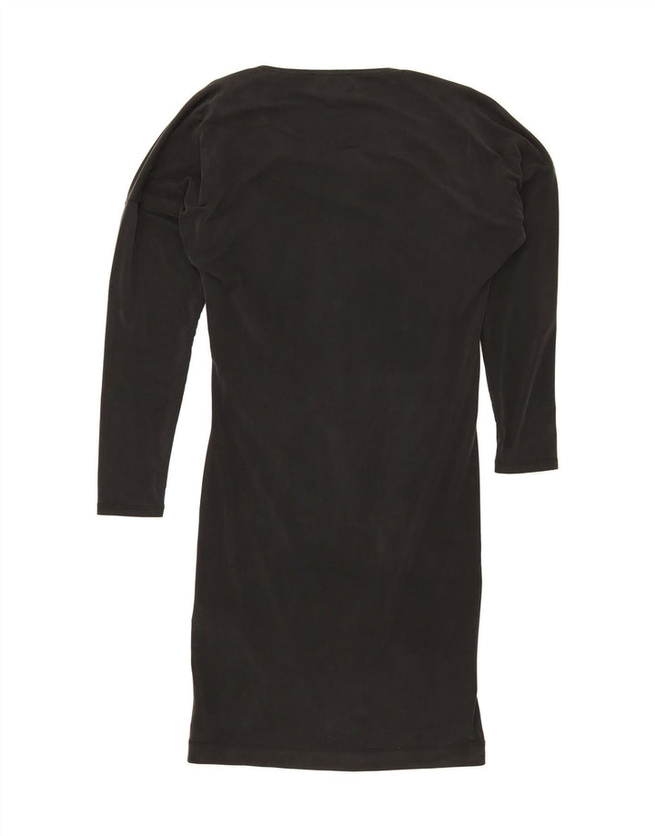 PHASE EIGHT Womens Long Sleeve Tunic Dress UK 8 Small Black Cupro Vintage Phase Eight and Second-Hand Phase Eight from Messina Hembry 