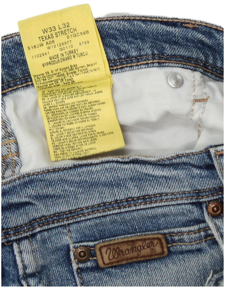 WRANGLER Jean droit Texas Stretch homme W33 L32 bleu coton