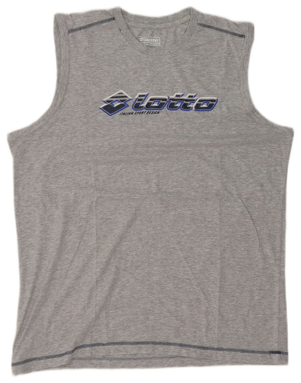 Lotto Débardeur Graphique Homme 2XL Gris Moucheté