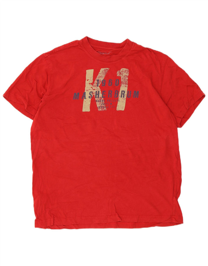 EDDIE BAUER T-Shirt Graphique Homme Grand Rouge Coton