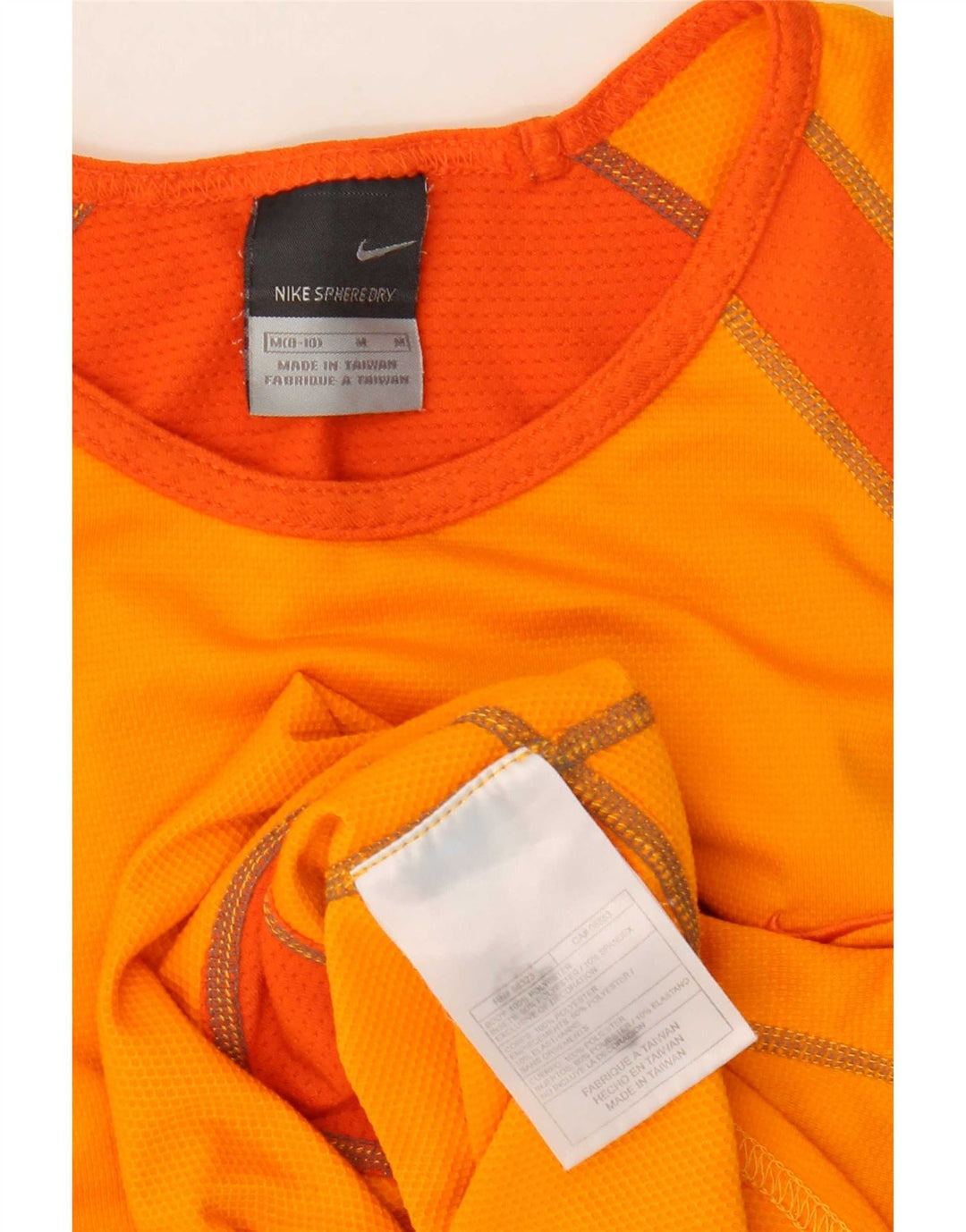 Nike Débardeur Femme US 8/10 Polyester Colorblock Orange Moyen