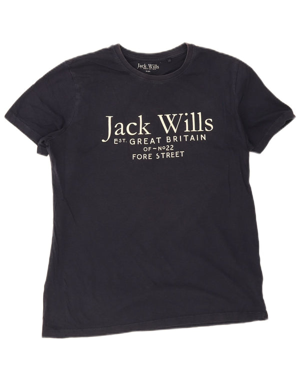 Jack Wills T-Shirt Graphique Garçon 14-15 ans Bleu Marine Coton