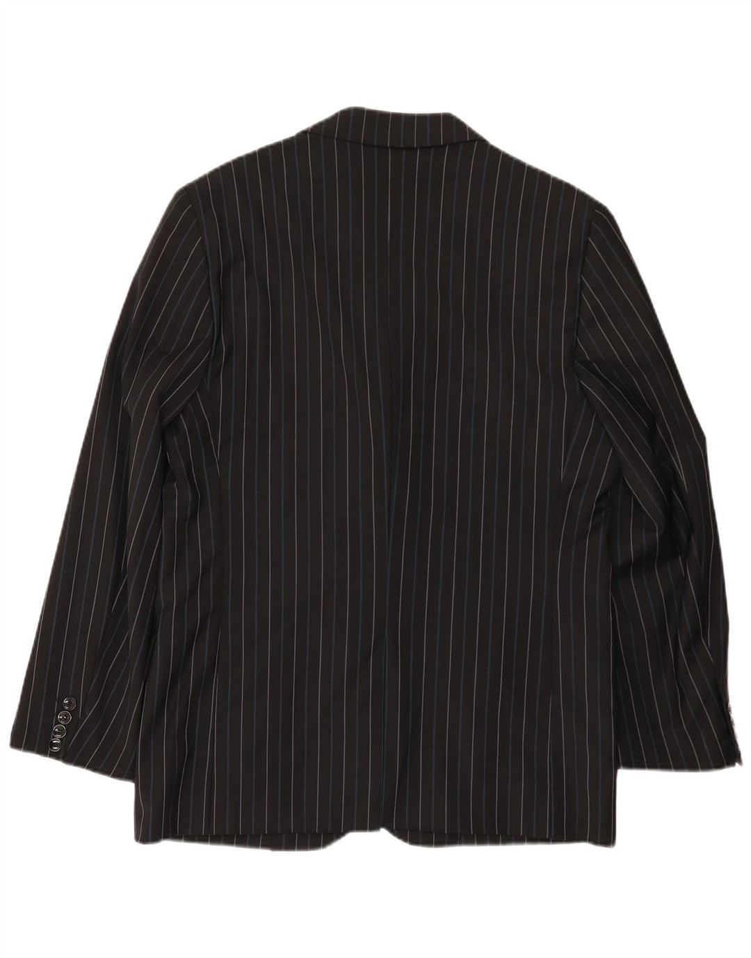 Peter & Sons Veste Blazer 3 Boutons Homme IT 54 2XL Laine Rayée Noir