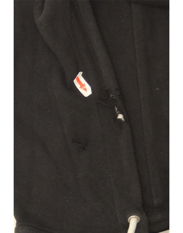 Gap Pull à Capuche Zippé Graphique Homme Coton Noir Moyen