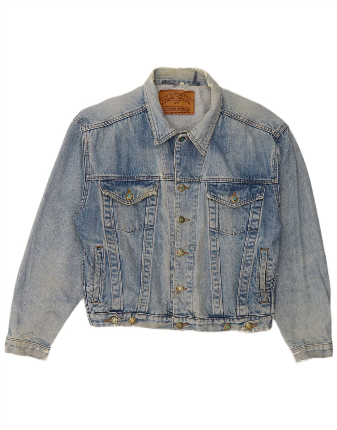 JEP'S Veste en jean surdimensionnée pour femme UK 10 Petit coton bleu