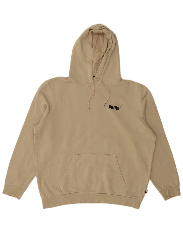 Puma Pull à capuche pour homme en coton beige Large