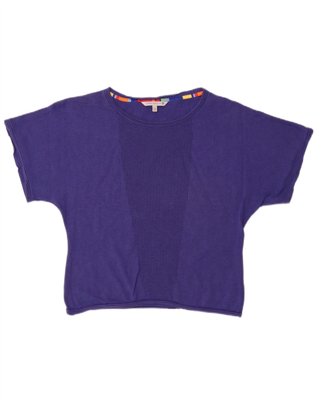FAT FACE Pull à manches courtes et col bateau pour femme UK 16 Large Violet