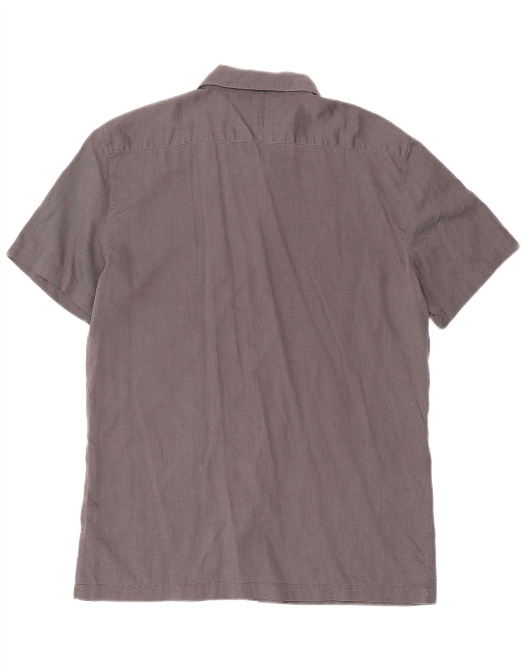 Trussardi Chemise à manches courtes XL Gris Coton à chevrons