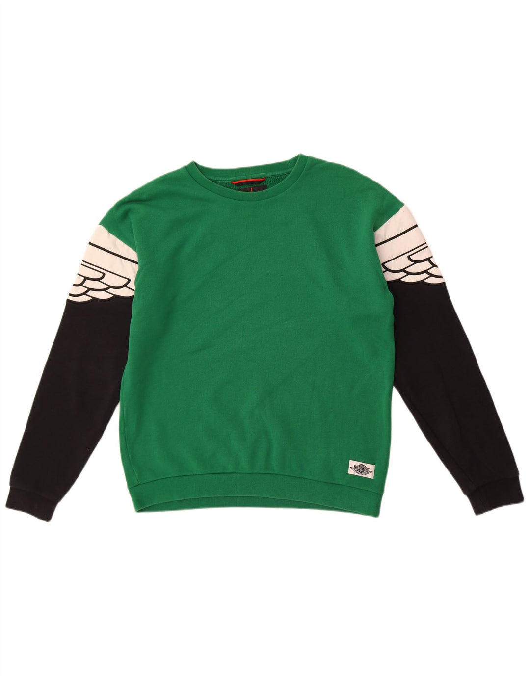 Jordan Sweat-shirt pour homme Petit Vert Colorblock Coton