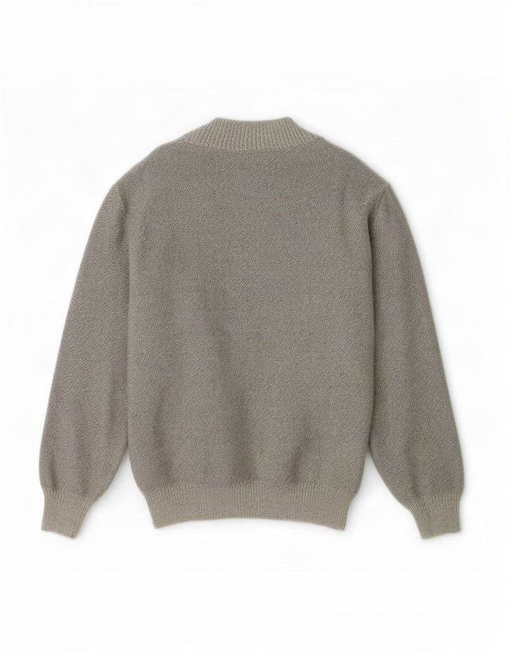 Marek Pull Col V Homme Gris Moyen Rayé