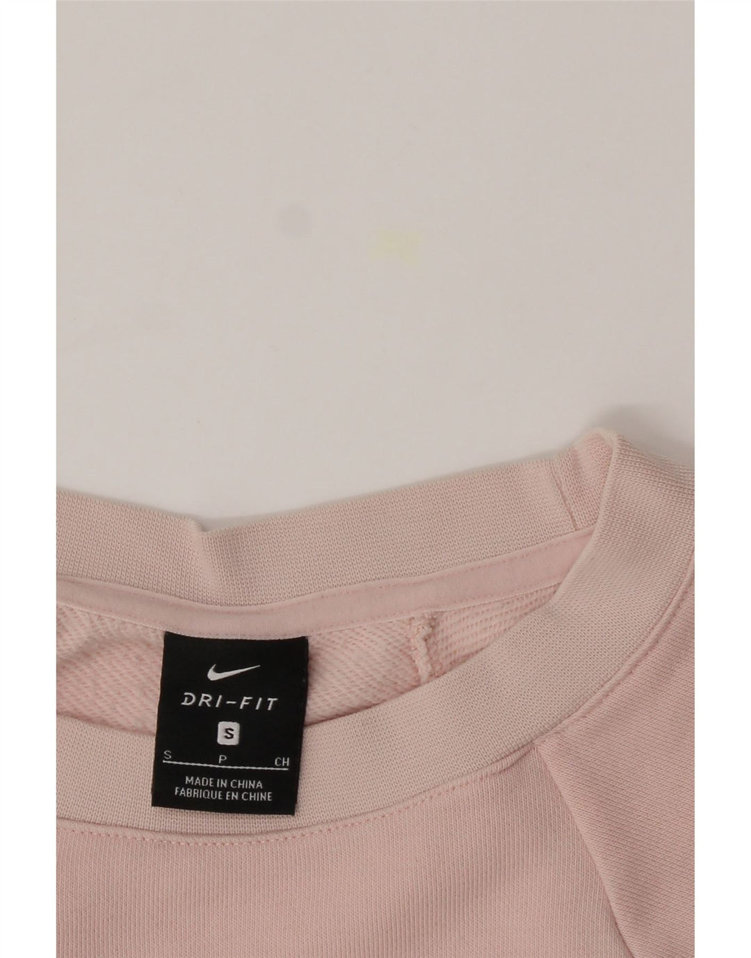 NIKE Womens Dri Fit Oversized Crop Sweatshirt Jumper UK 10 Small Pink Vintage Nike and Second-Hand Nike from Messina Hembry 