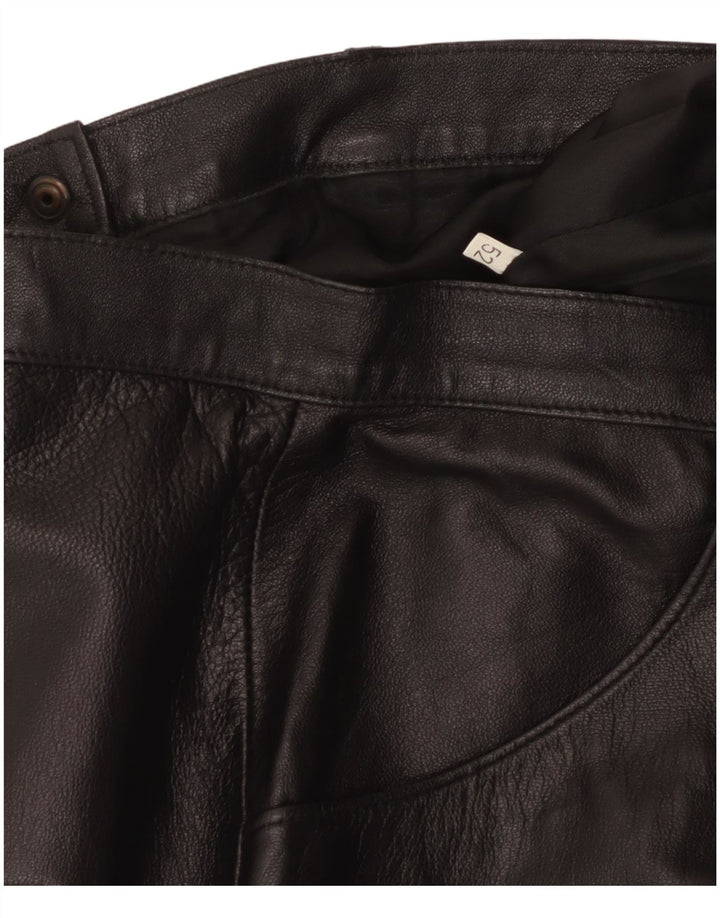 jupe en cuir femme vintage W32 Grand Noir