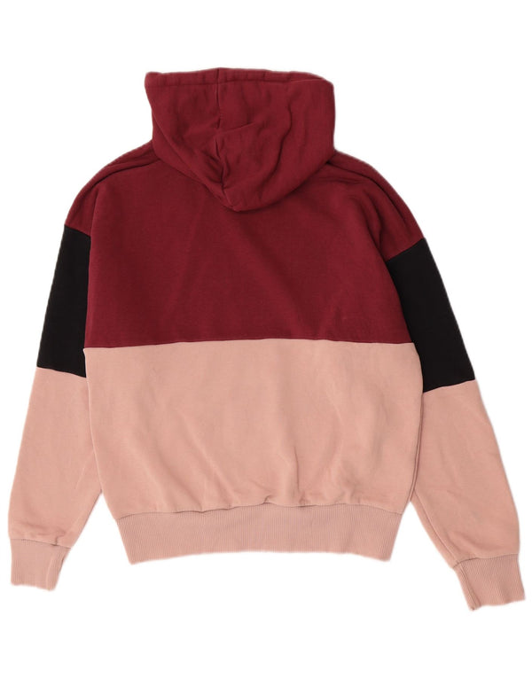 Fila Pull à capuche pour femme UK 10 Small Multicolore Colourblock Cotton