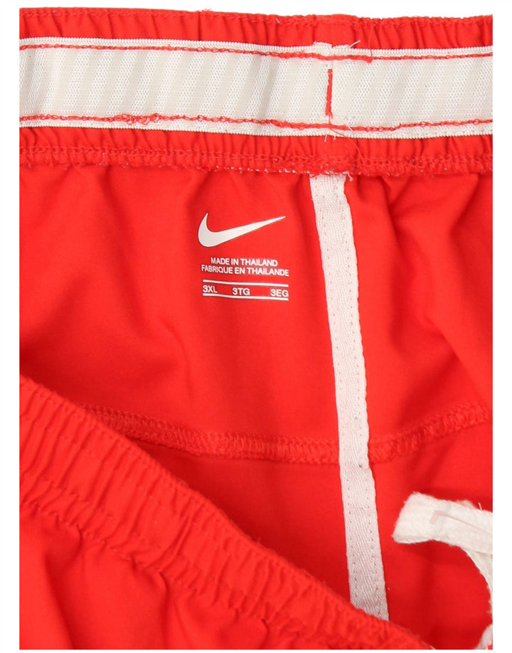 Nike Short de sport pour homme 3XL Rouge Polyester