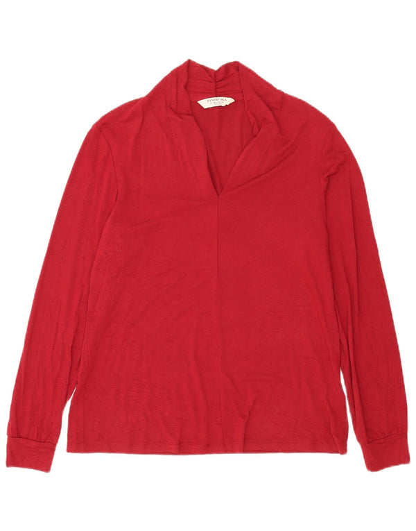 Tchibo Femme Top Oversize Manches Longues EU 36/38 Small Rouge Viscose