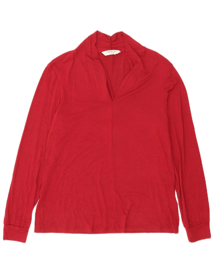 Tchibo Femme Top Oversize Manches Longues EU 36/38 Small Rouge Viscose