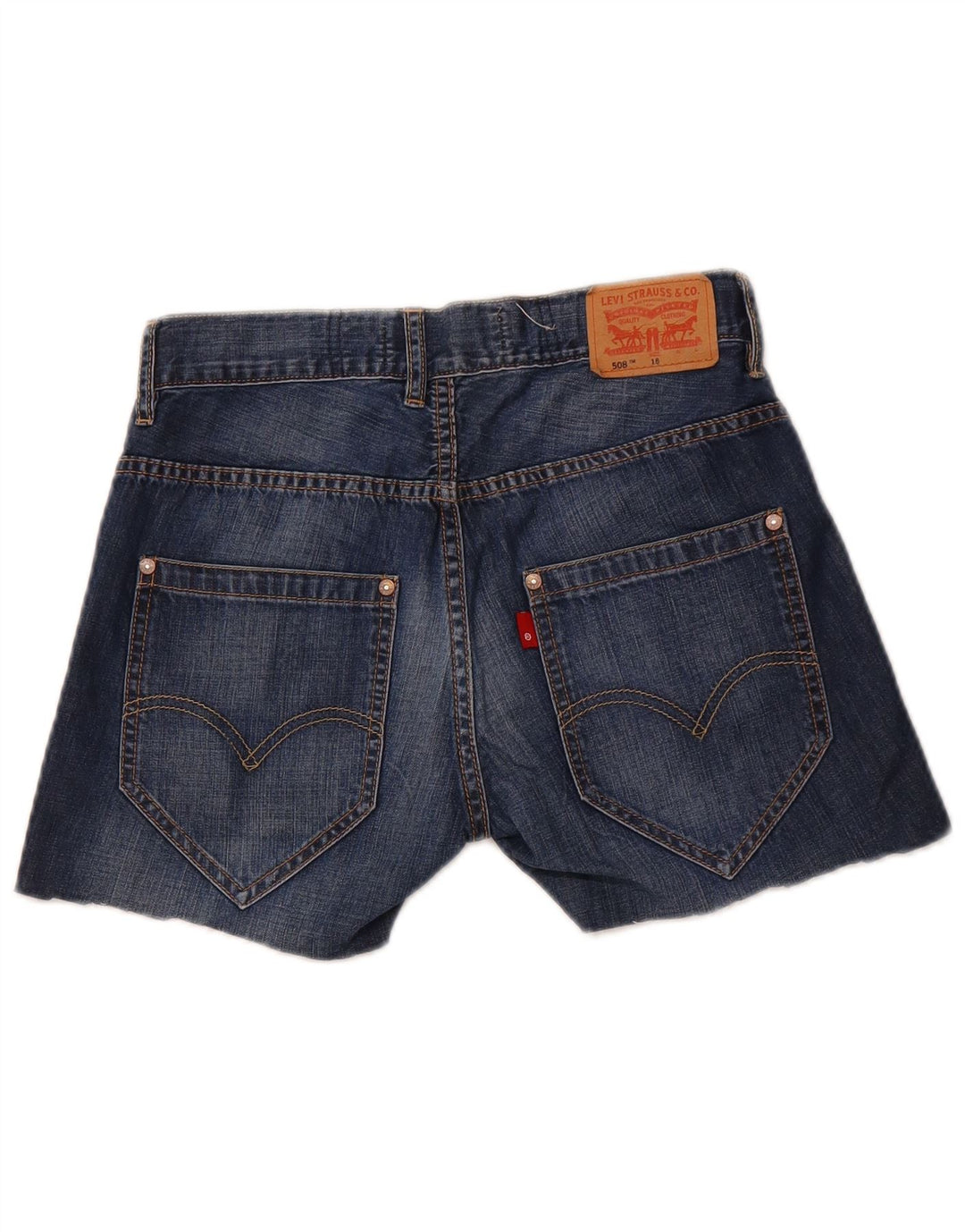 LEVI'S Short en Denim Regular Fille 508 15-16 Ans W26 Bleu Coton