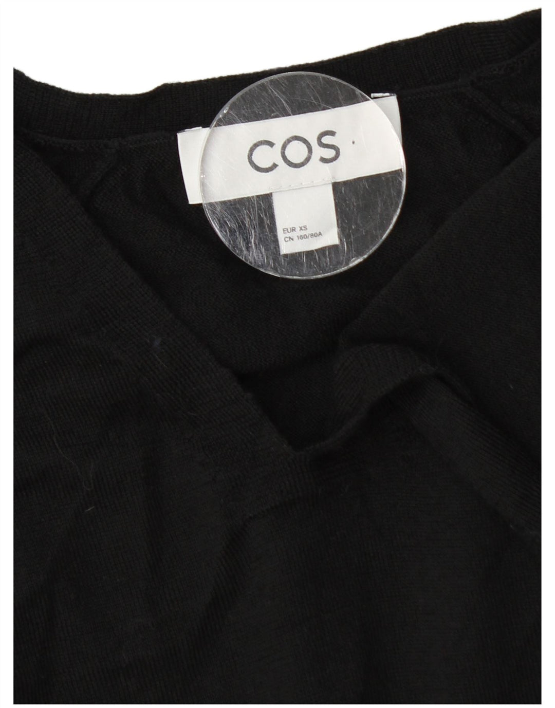 Cos Pull surdimensionné à col en V pour femme UK 6 XS Noir