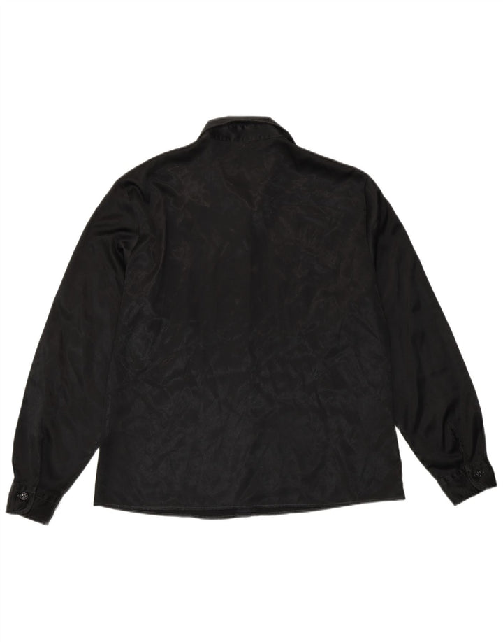 Benetton Chemise Femme IT 48 XL Noir Imprimé Animal Polyester