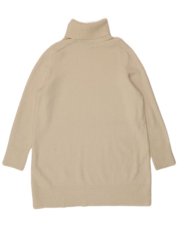 Zara Pull col roulé pour femme UK 16 Large Beige Viscose