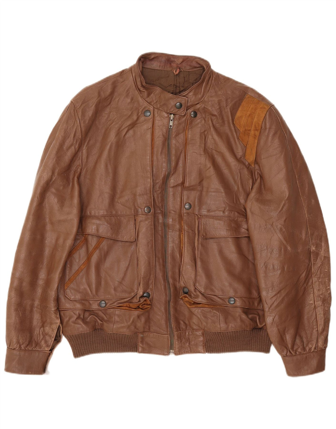 Veste en cuir femme VINTAGE IT 48 XL Cuir marron