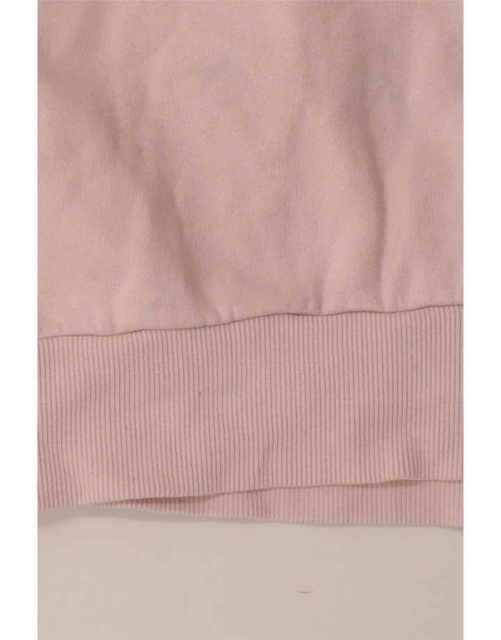 ELLESSE Womens Graphic Sweatshirt Jumper UK 12 Medium  Pink Cotton