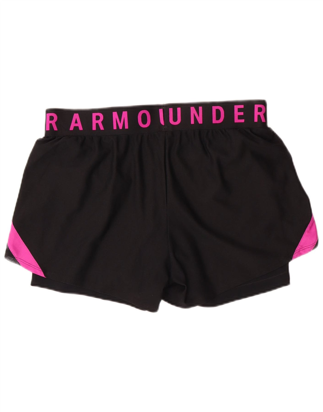 UNDER ARMOUR Short de sport Heat Gear pour femme UK 14 Large Noir Colourblock