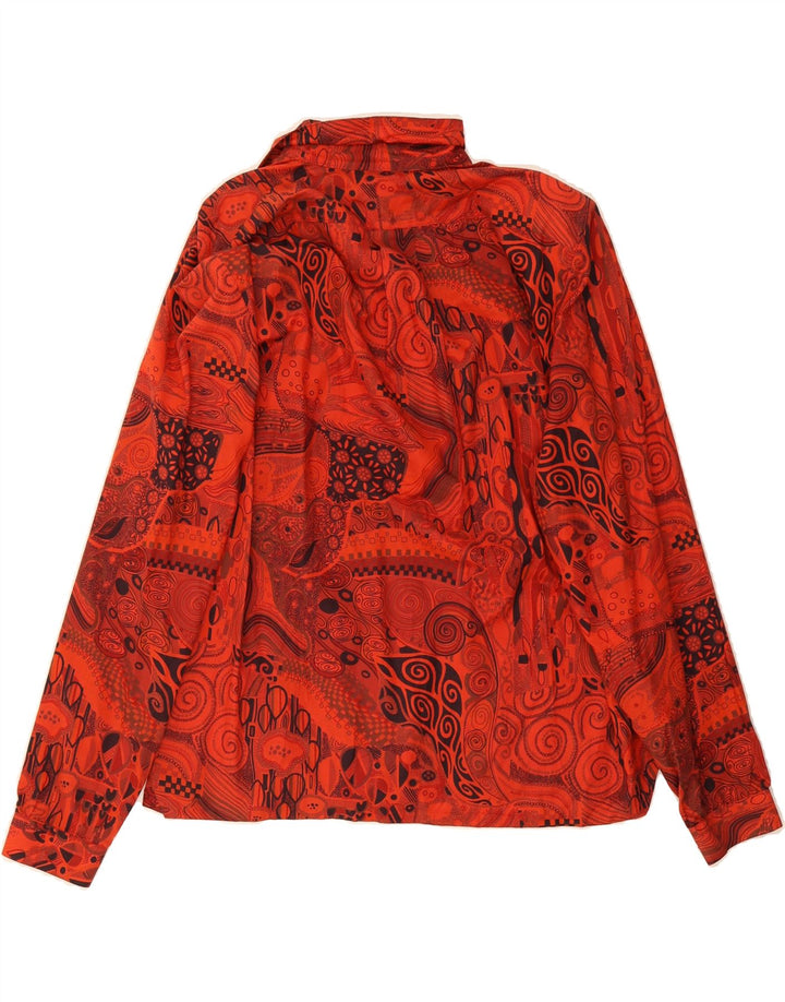 VINTAGE Womens Abstract Pattern Oversized Shirt Blouse UK 18 2XL Red Vintage Vintage and Second-Hand Vintage from Messina Hembry 