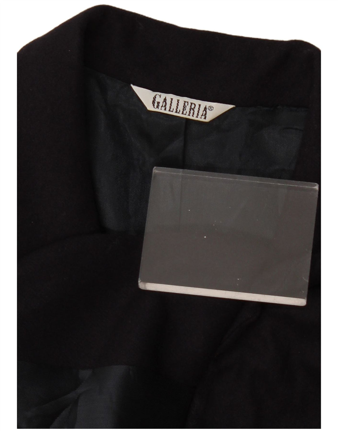 GALLERIA Veste Blazer 3 Boutons Femme UK 12 Bleu Marine Moyen Cachemire