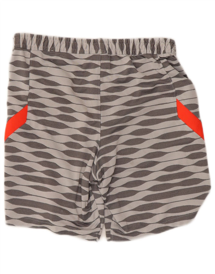 Nike Short de sport Dri Fit Slim Fit pour homme, petit, gris, géométrique, polyester